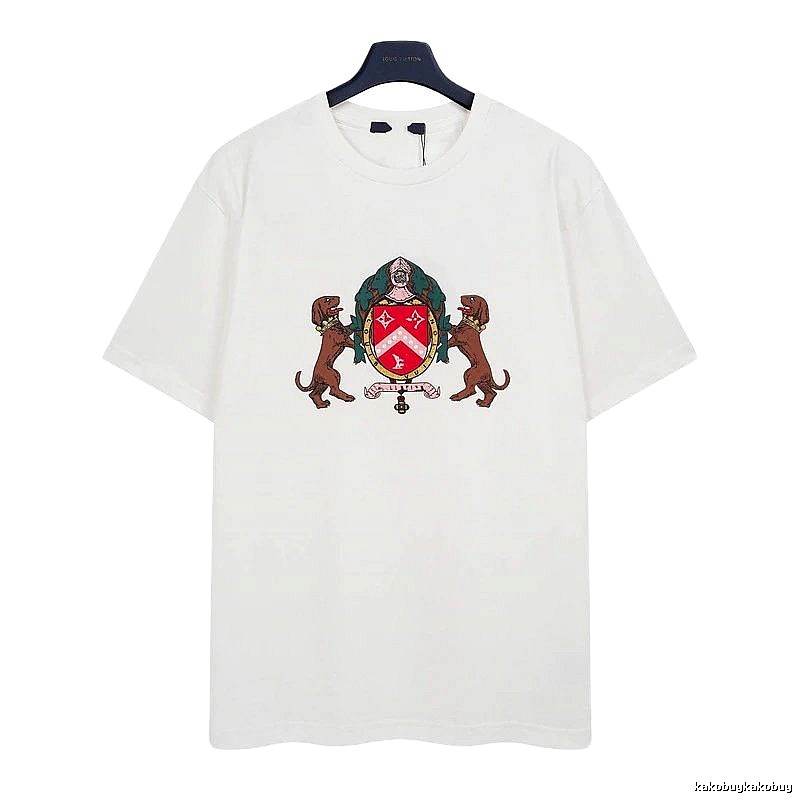 Louis Vuitton Vintage-style Badge White Short-sleeve T-shirt