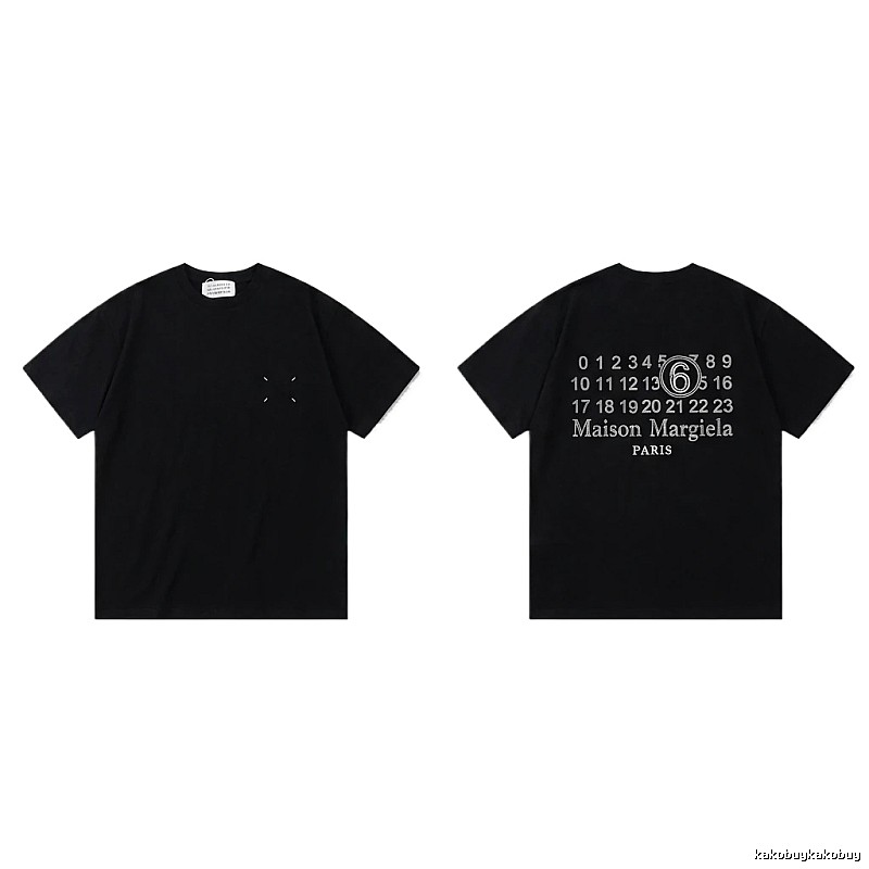 Maison Margiela black T-shirt with digital printing