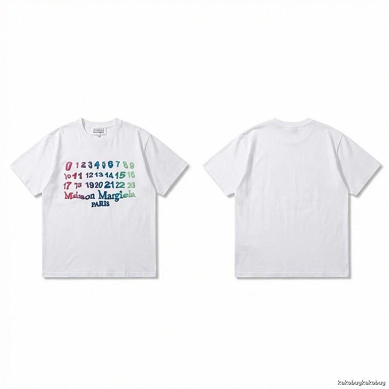 Maison Margiela digital-style white T-shirt