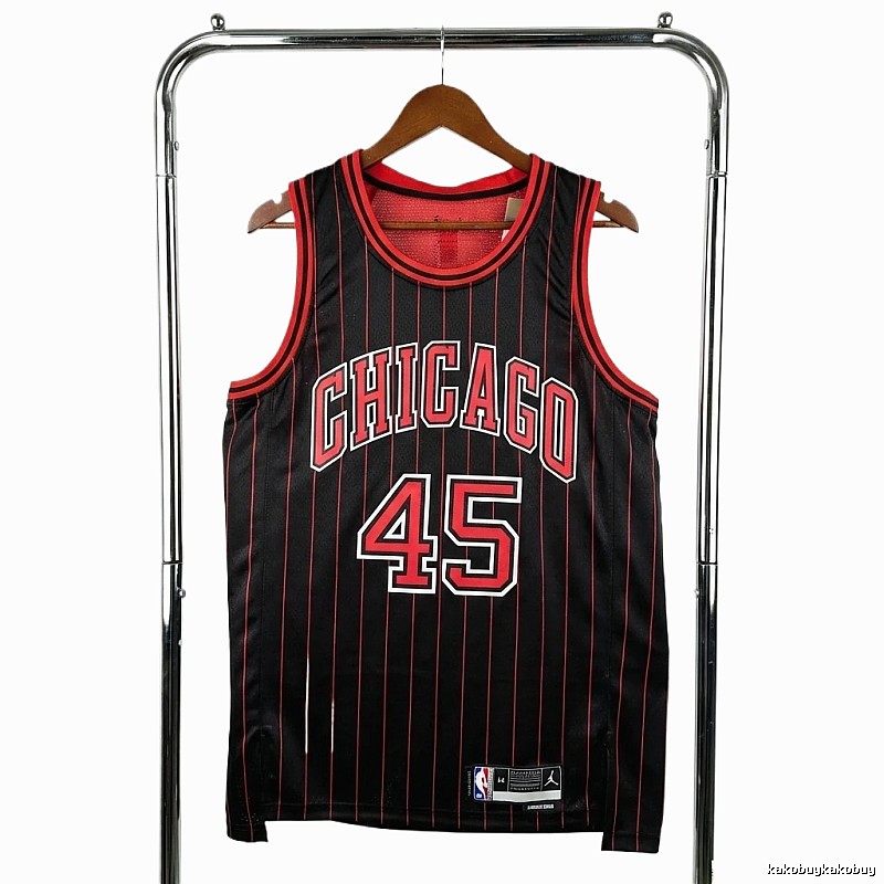 Michael Jordan retro black and red jersey