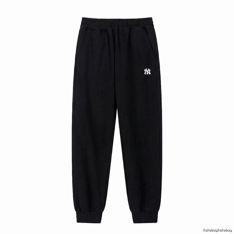 MLB large logo casual style black pants