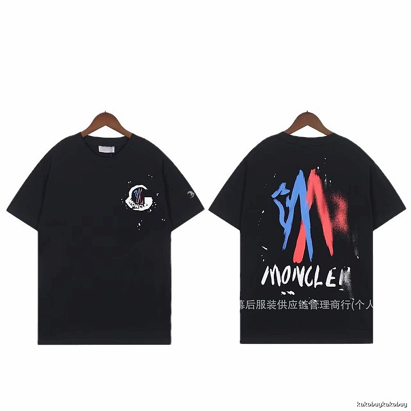 Moncler Graffiti Street Style Black T-Shirt