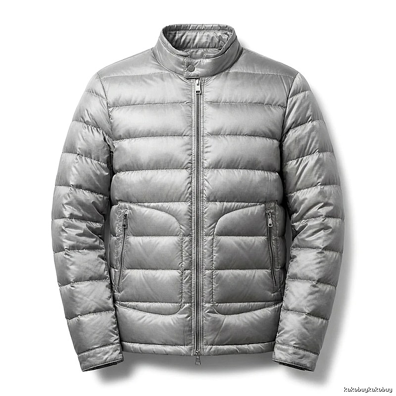 Moncler Lightweight and Stylish Silver-Gray Down Jacket