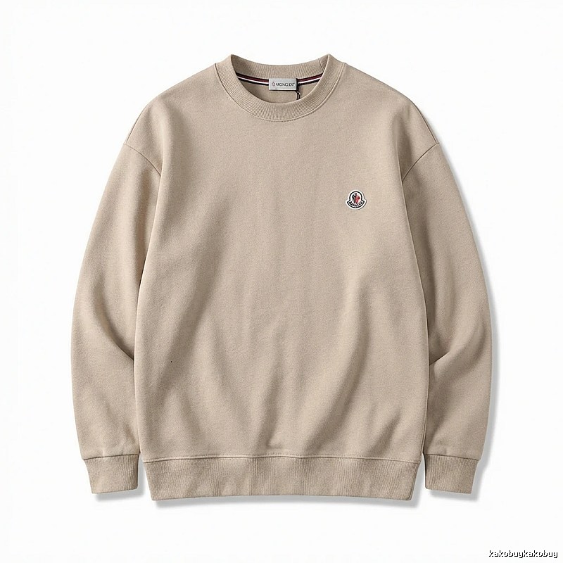 Moncler minimalist style beige sweatshirt