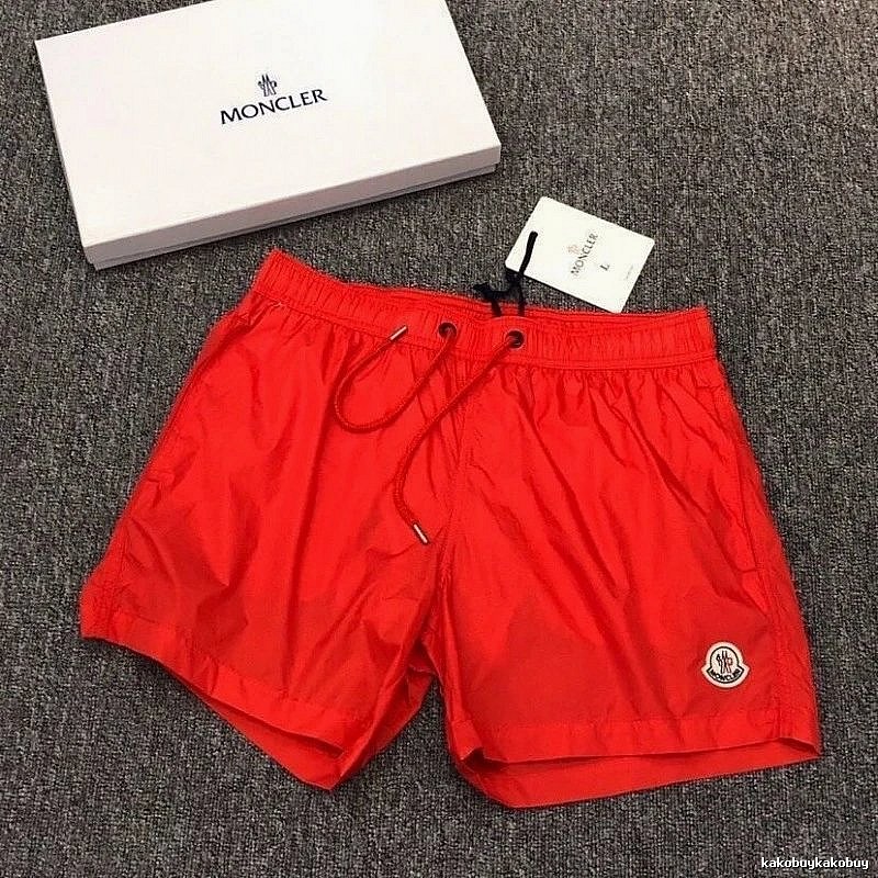 Moncler Patterned Nylon shorts Black Drawstring Moncler with Polished Detail