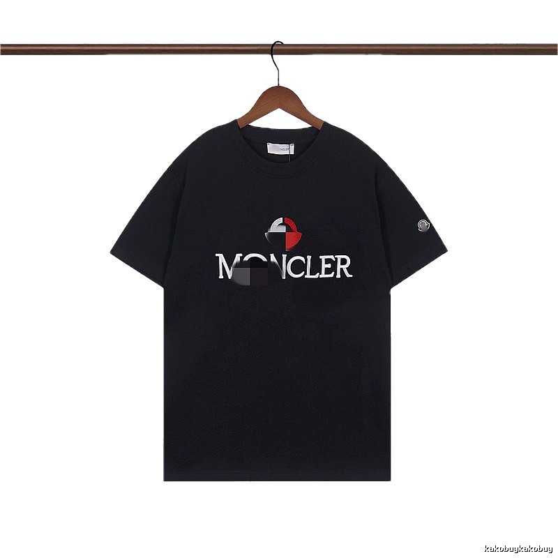 Moncler Printed Casual Black Short-sleeve T-shirt