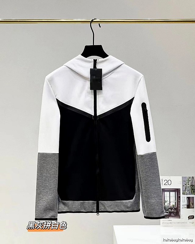 Monogram White zip hoodie White Full Zip for Layered Styling