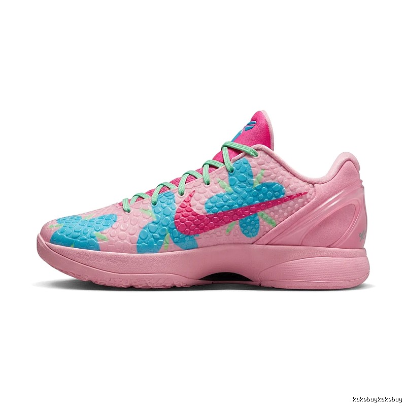 Nike floral-style pink sports shoes