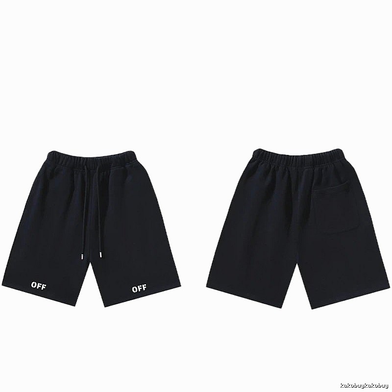 Off-White 017 Simple Style Black Shorts