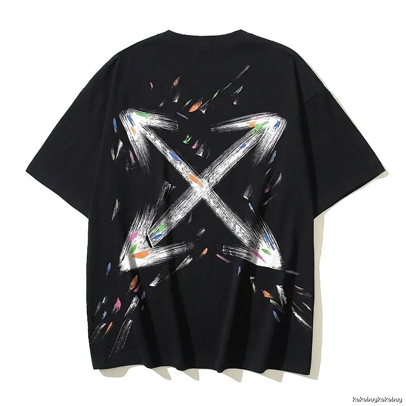 Off-White Graffiti Style Black T-shirt