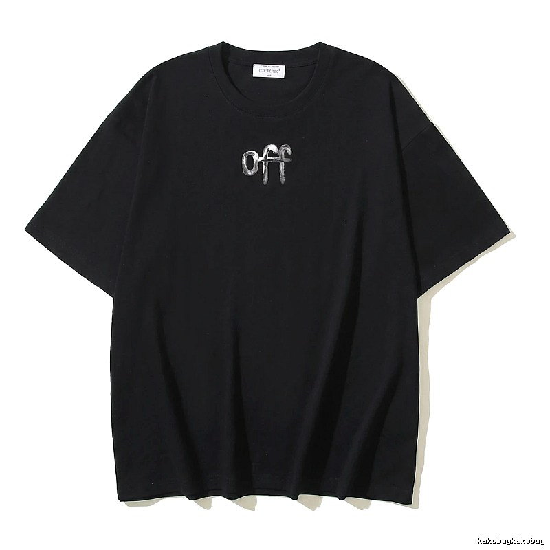 Off-White letter-style black T-shirt