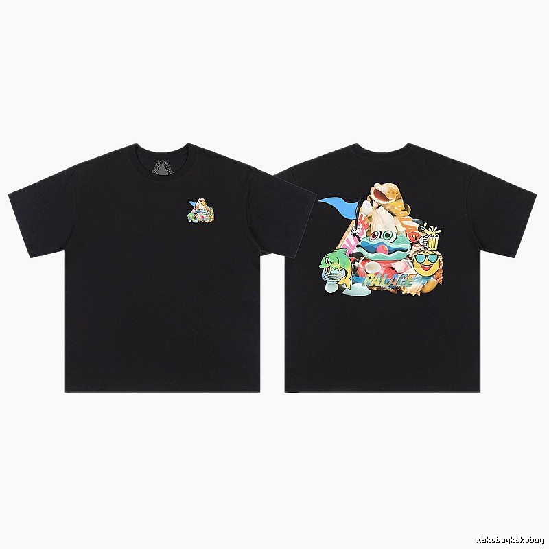 Palace Fun Collage Street Style Black Short-sleeve T-shirt