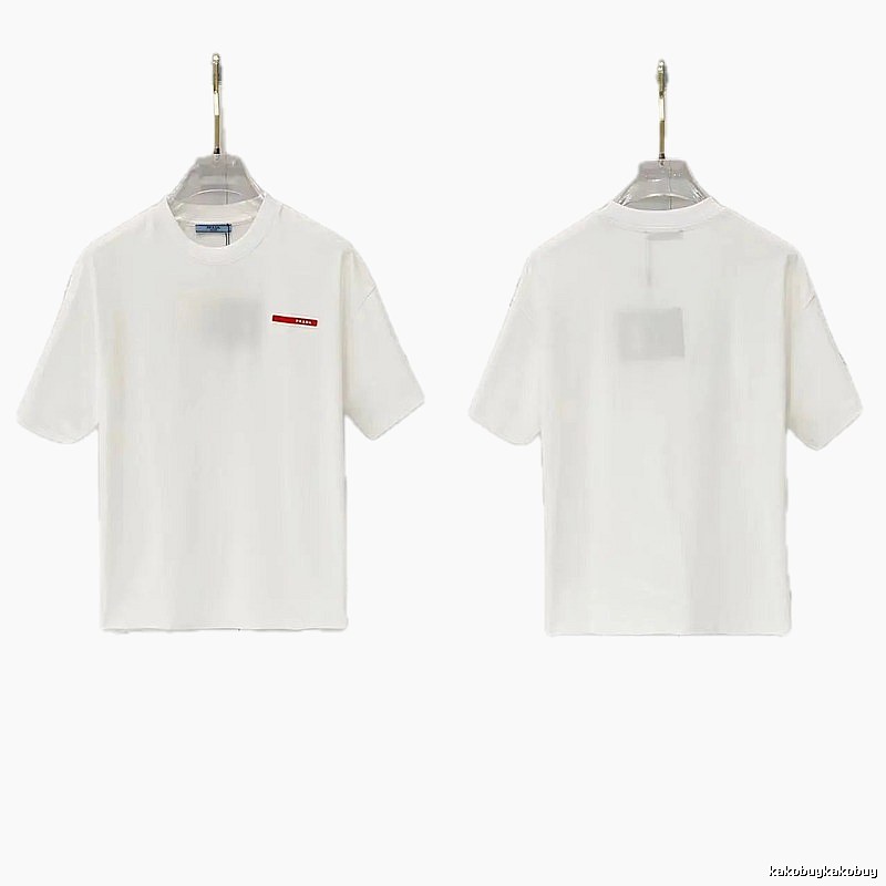 Prada Red Label Minimalist Style White Short-sleeved T-shirt