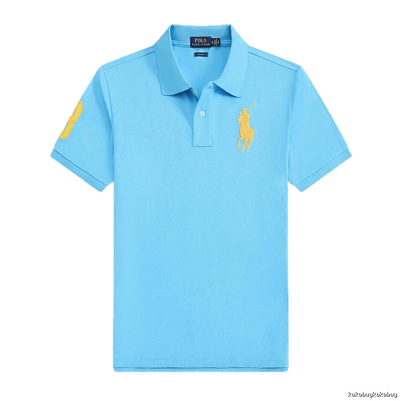 Ralph Lauren Polo series blue short-sleeved shirts