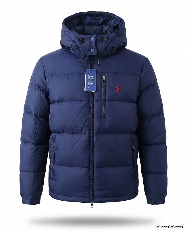 Ralph Lauren POLO Series Fashionable Navy Blue Down Jacket