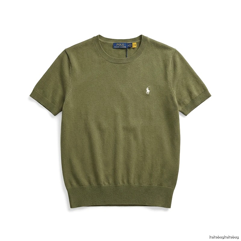 Ralph Lauren Polo Series Simple Style Olive Green Knitwear