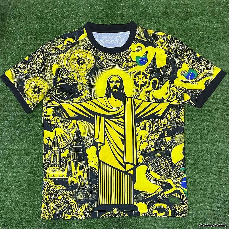 Real Madrid Black Yellow Dragon Soccer Jersey Casual Layering