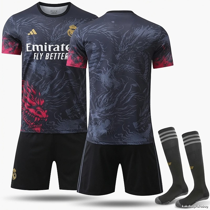 Real Madrid Dragon Pattern Trendy Jersey