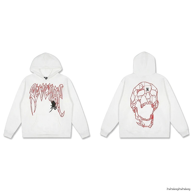 Revenge Skeleton Style White Hoodie