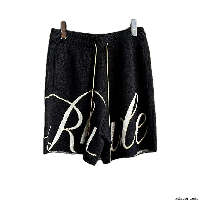 RHUDE Alphabet Wind Black Shorts