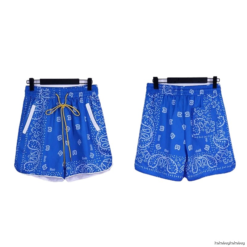 RHUDE Printed Casual Style Blue Shorts