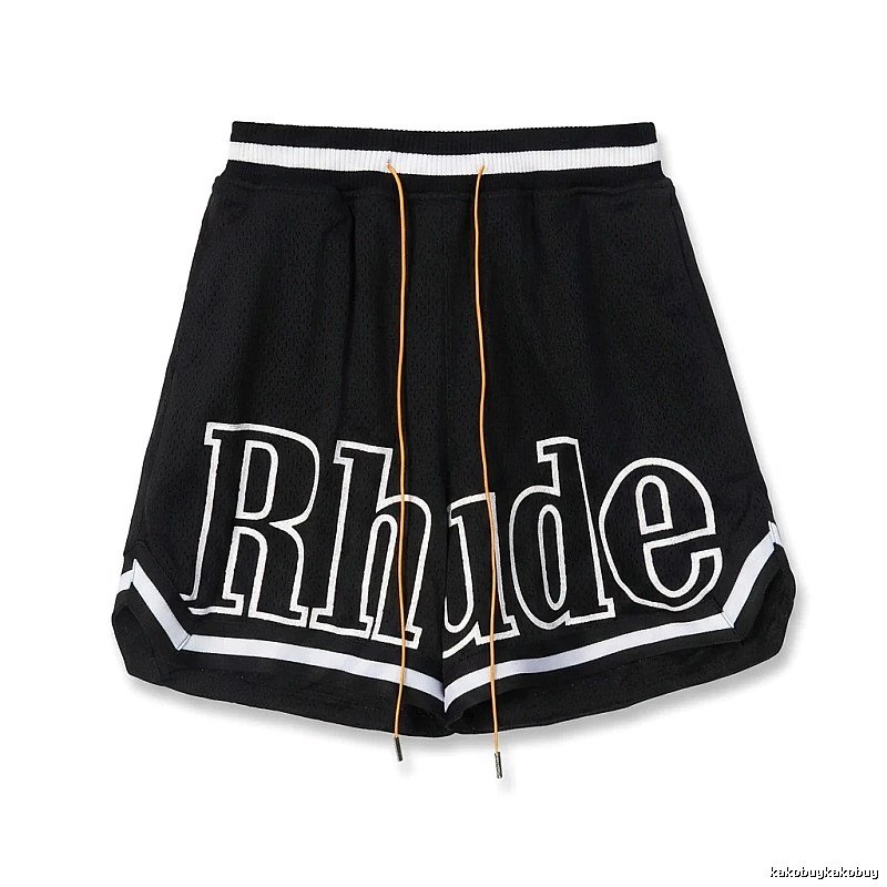 RHUDE sporty black shorts