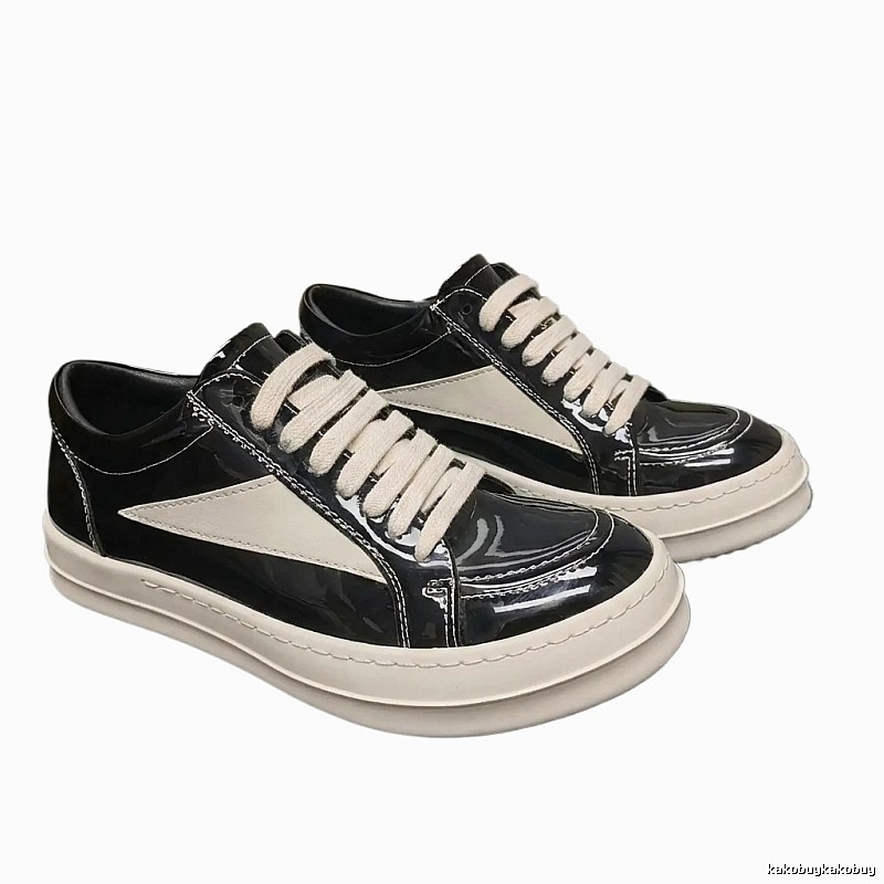 Rick Owens Dark Style Black and White Sneakers