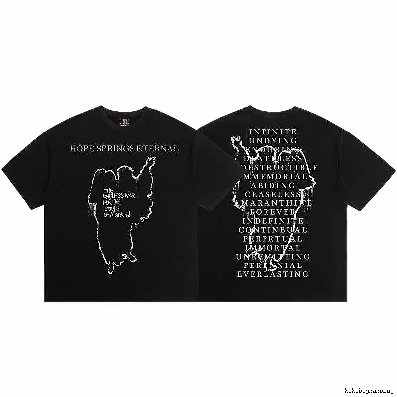 SAINT Skull Print Street Style Black T-Shirt