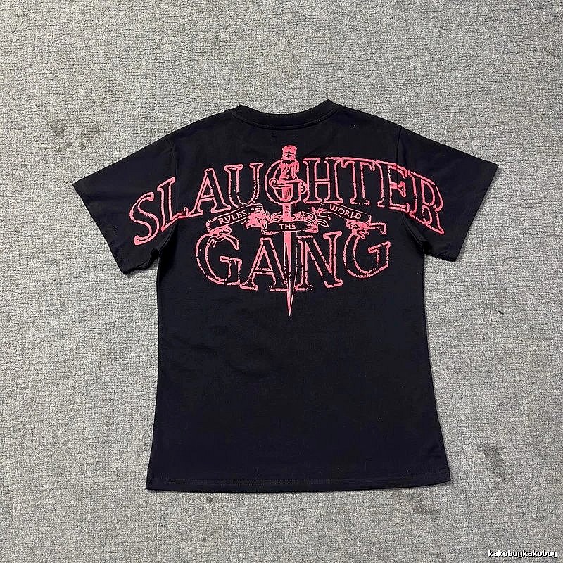 Slaughter Gang Graphic T-shirt Black Red