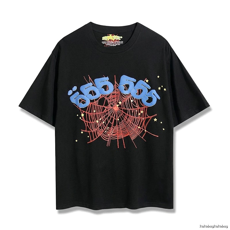 Sp5der 555 Series Trendy Black T-shirt