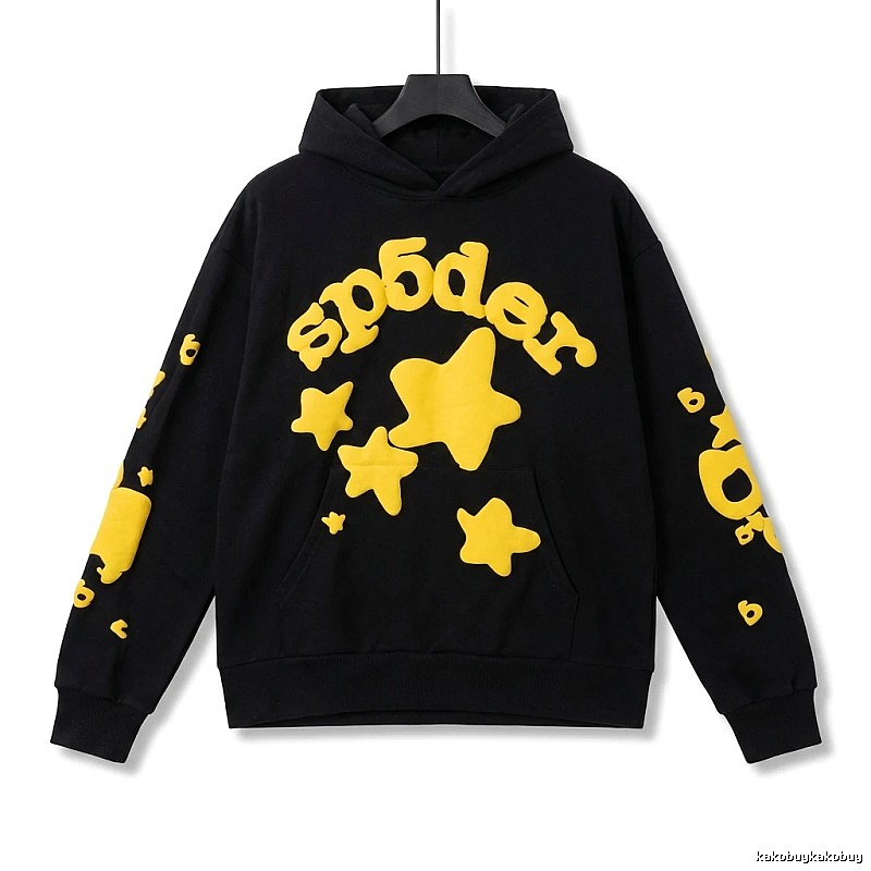 Sp5der Trendy and Cool Style Black Hoodie