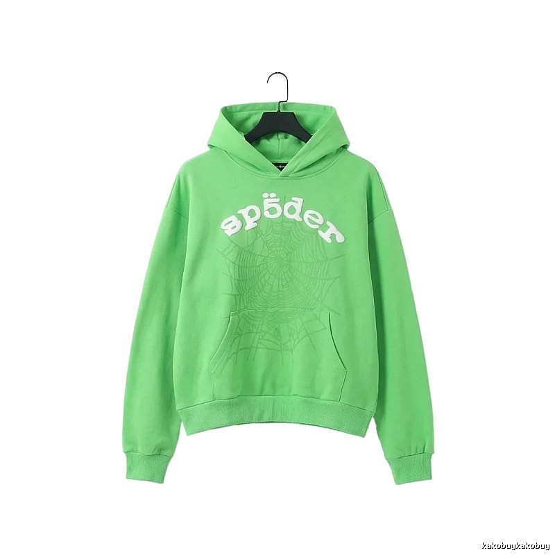 Sp5der Trendy Style Fluorescent Green Sweatshirt