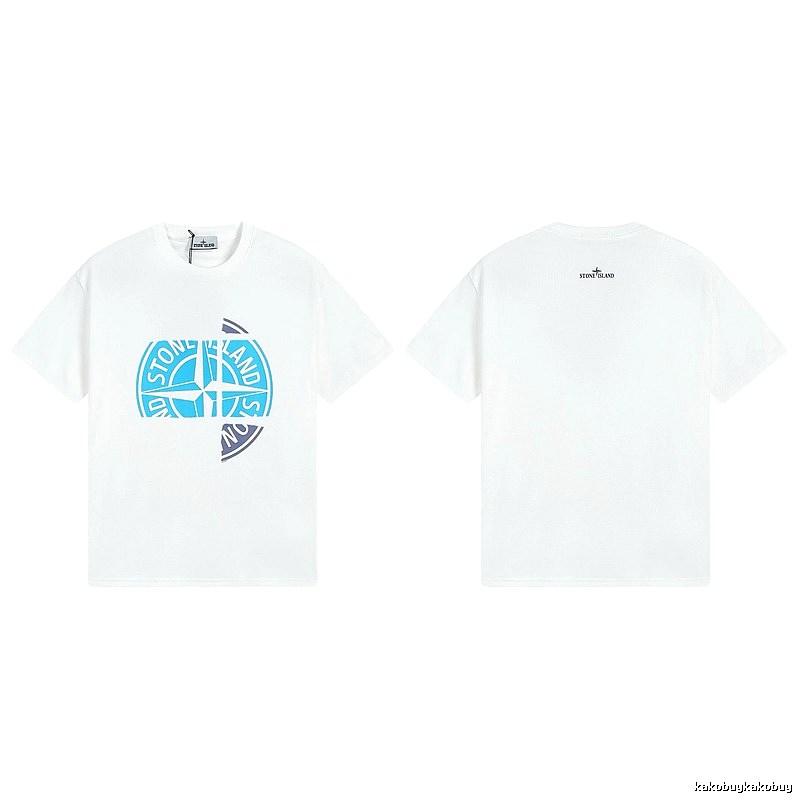 Stone Island Compass Print Cool Trendy Style White T-Shirt