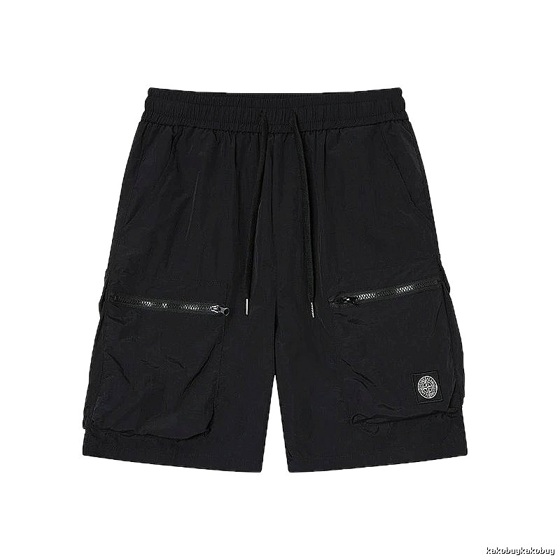 Stone Island Technical Workwear Style Black Shorts