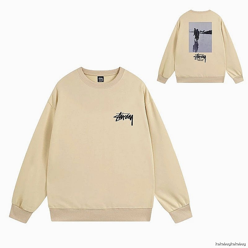 Stussy Beige Style 537 Graphic SweatShirt Statement Graphic