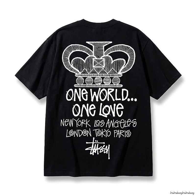Stussy Crown Print Black T-shirt