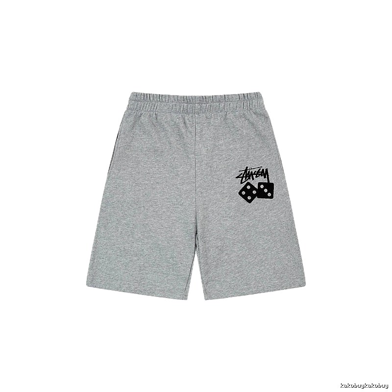 Stussy Dice Trendy Brand Grey Shorts