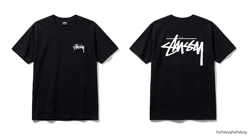 Stussy graffiti-style black T-shirt