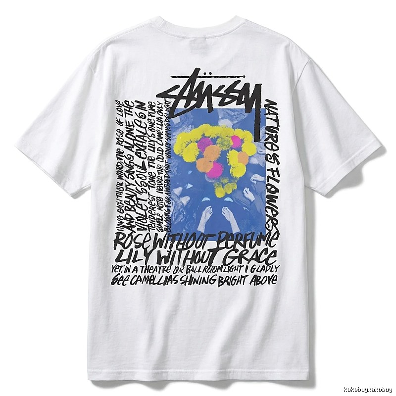 Stussy graffiti-style white T-shirt