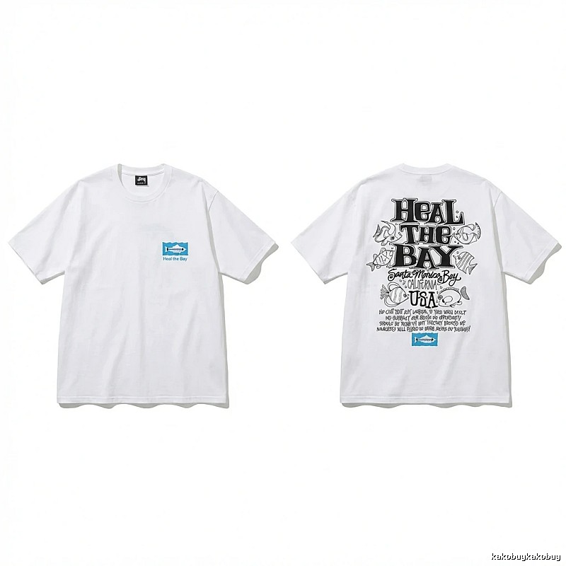 Stussy Healing Bay Collection White Short-sleeve Shirt