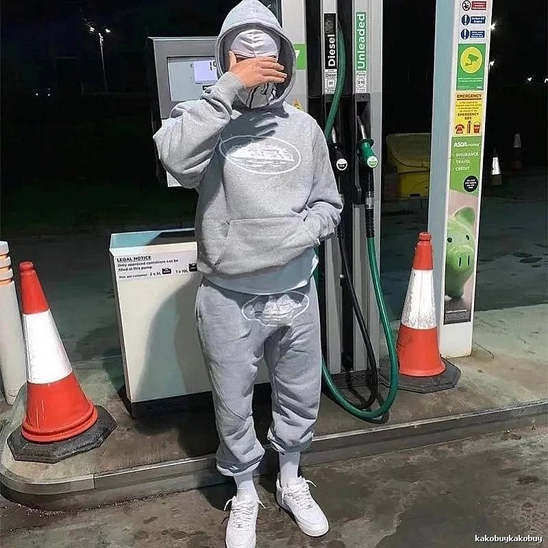 Stussy Matching Set Light Gray Tracksuit Set Weekend Wear Logo