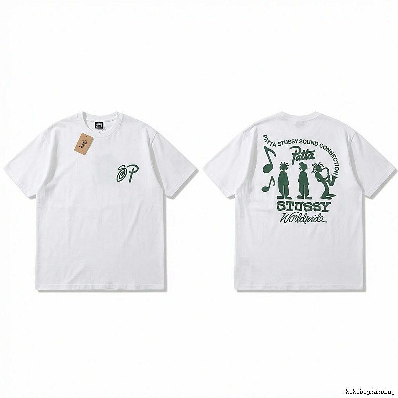 Stussy Music Print White T-shirt