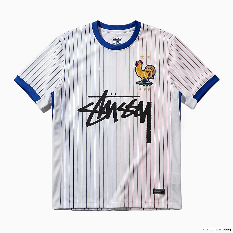 Stussy striped sporty white T-shirt