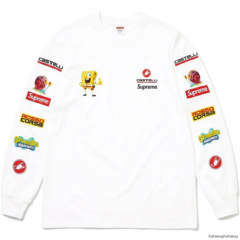 Supreme cartoon trendy white sweatshirt