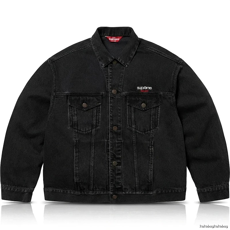 Supreme denim-style black jacket