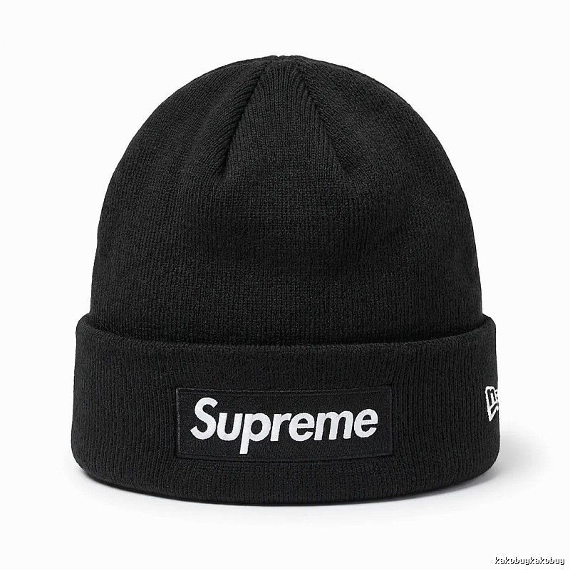 Supreme minimalist style black cold hat