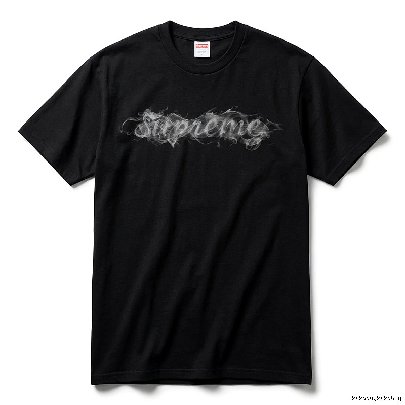Supreme Smoke Style Black T-shirt