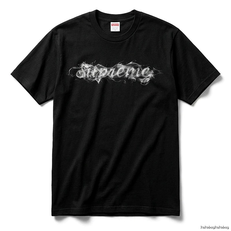 Supreme Smoke Style Black T-shirt