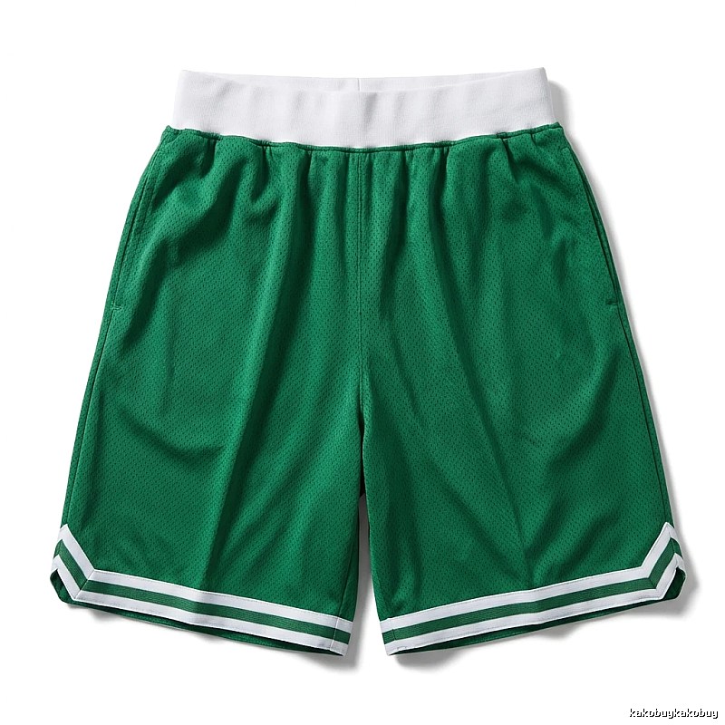 Tatum green and white retro-style shorts