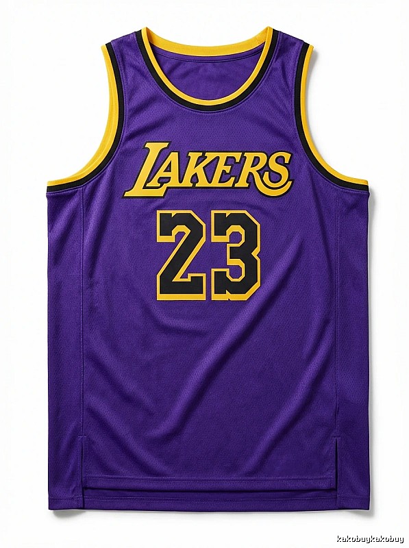 The retro-style No. 23 jersey of the Lakers.